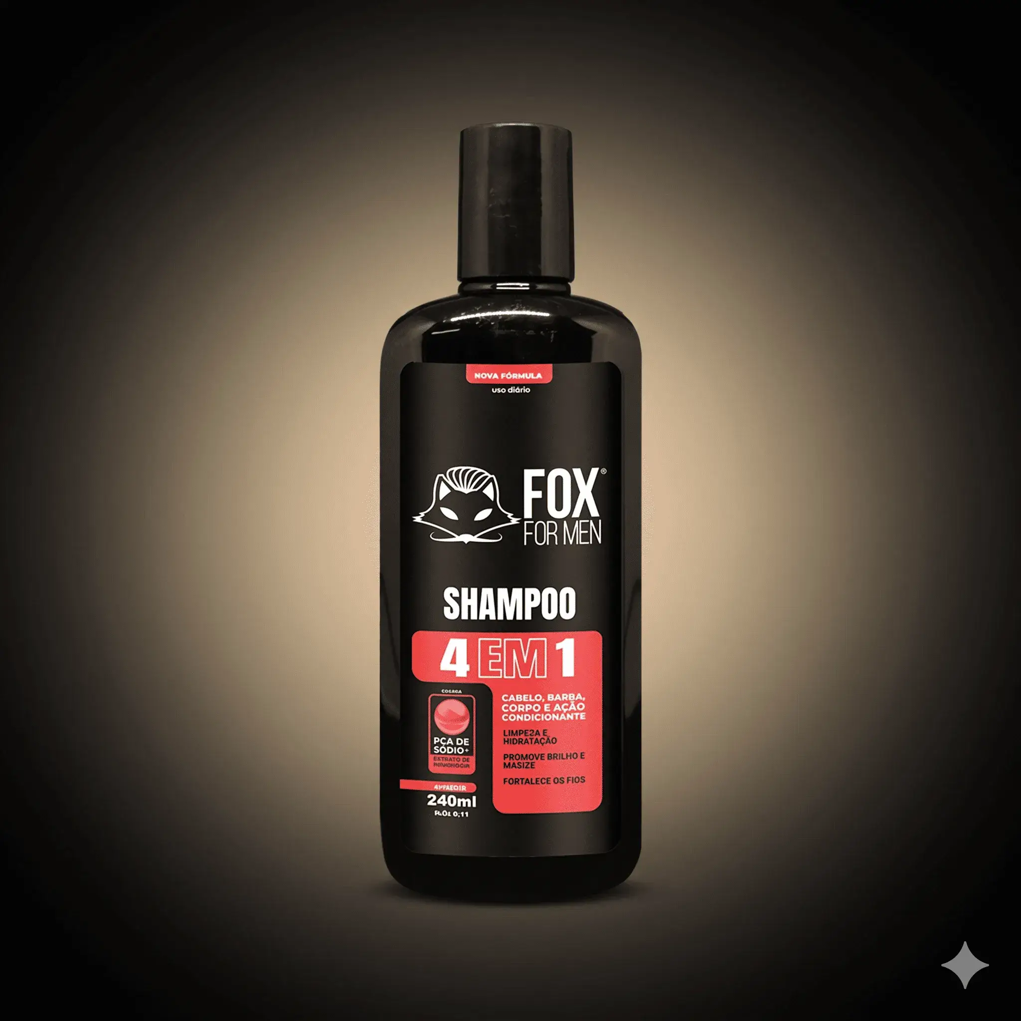 SHAMPOO 4 EM 1 FOX FOR MEN